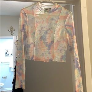 Colorful mesh Princess Polly top